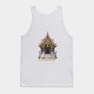 Typical traditional Thai Buddhist temple frontage with the word 'Thailand' written below. Tank Top